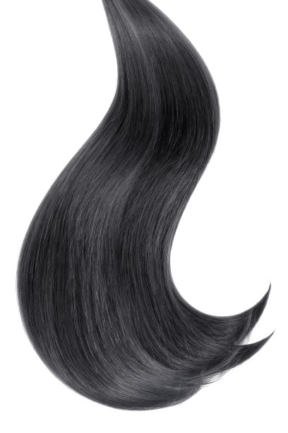 白色背景上的黑色自然头发图片下载