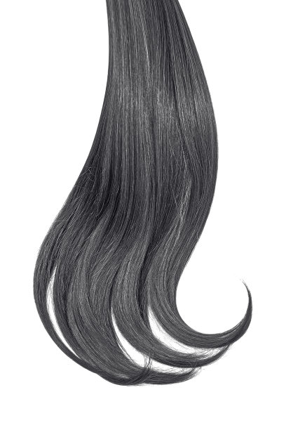 白色背景上的黑色自然头发图片下载