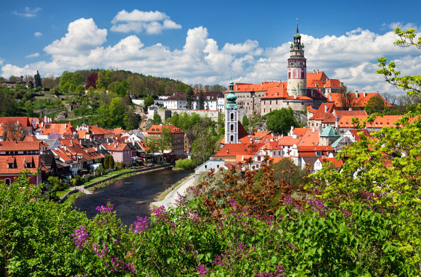 捷克共和国，南波西米亚，老城切斯基克鲁姆洛夫图片下载