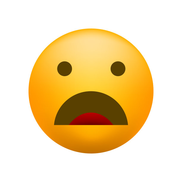 可爱的惊喜表情在白色的背景。孤立的矢量图图片下载