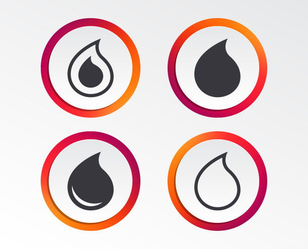 水滴图标。撕裂或油符号。图片下载