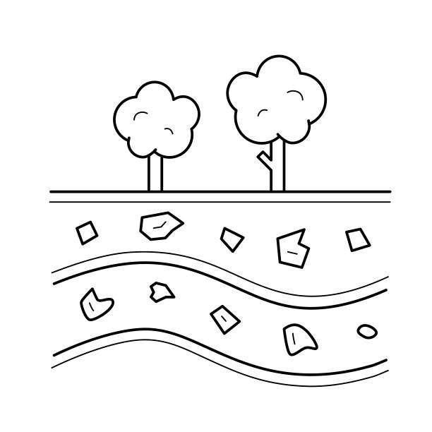 矿产资源矢量线图标图片下载