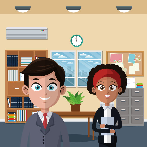 办公室里的同事漫画图片下载