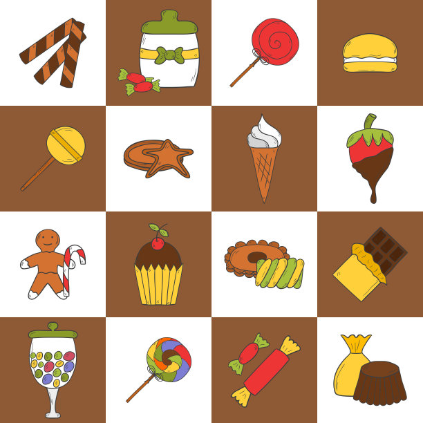 矢量手绘糖果chop图标图片下载