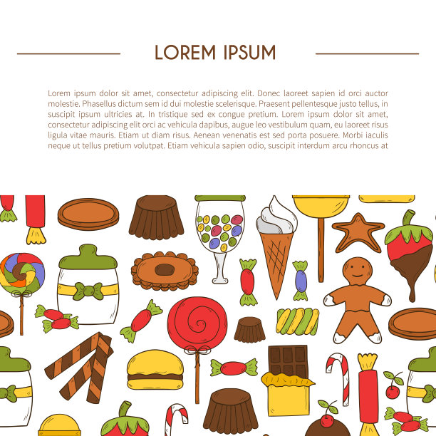 矢量手绘糖果切背景图片下载