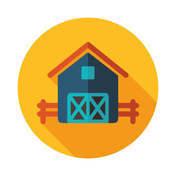 农场谷仓矢量图标图片下载