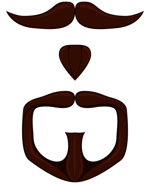 彩色卡通山羊胡套装图片下载