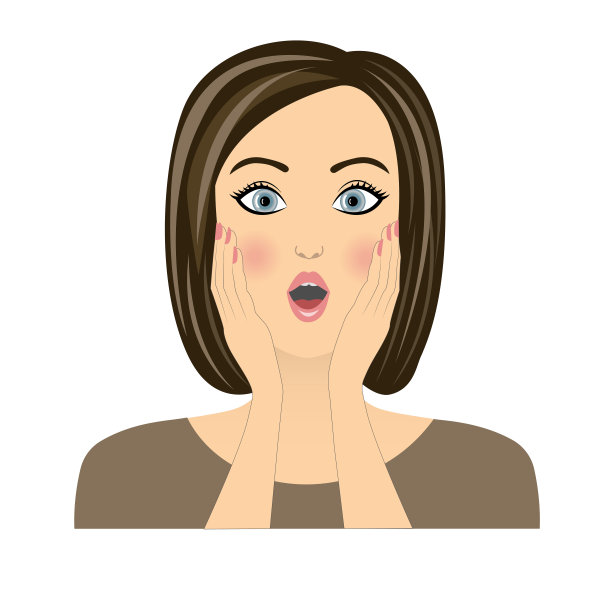 女孩很惊讶图片下载