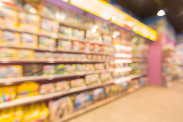 模糊市场画廊的散景背景图片下载