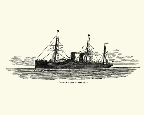 RMS Etruria，跨大西洋班轮，19世纪图片下载