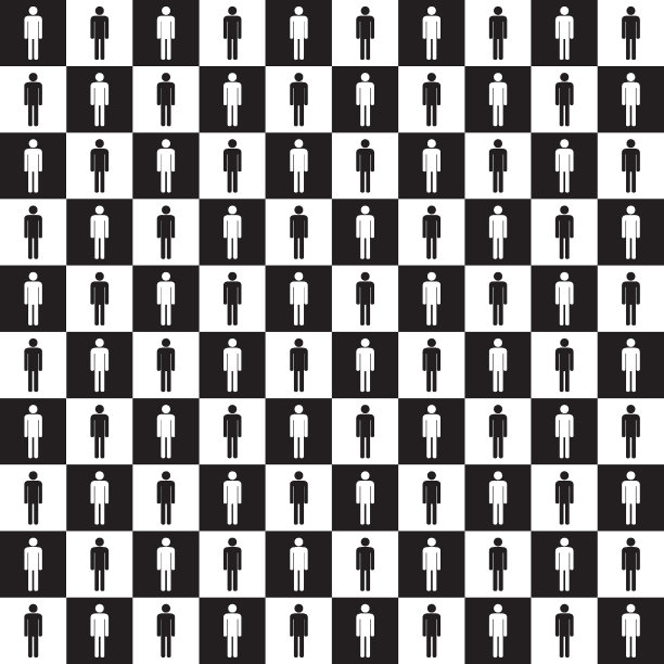 人体轮廓的格子图案图片下载