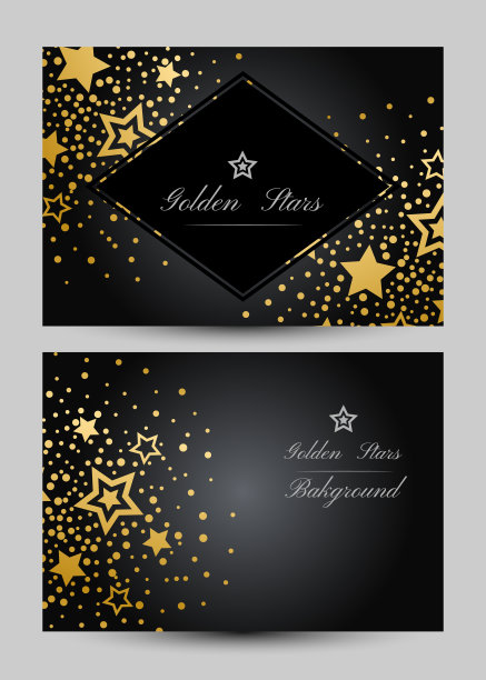 周年豪华背景与金星装饰。图片下载