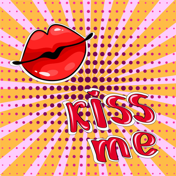 女性的唇形吻和唇形吻我的字母图片下载