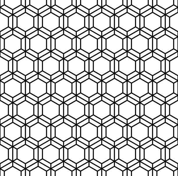 轮廓几何无缝图案图片下载