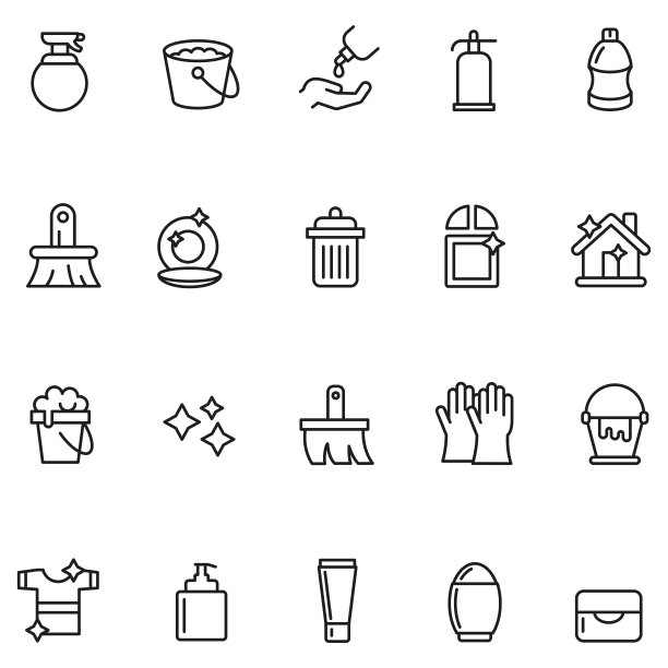 清理矢量图标集图片下载