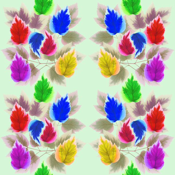 枫叶。花型纹理无缝。花背景，照片拼贴图片下载