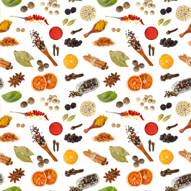 无缝模式与不同的香料图片下载