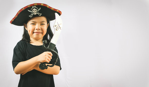 小女孩的海盗画像图片下载