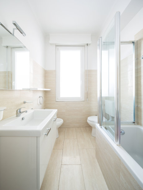 装修后的浴室全新洁净图片下载