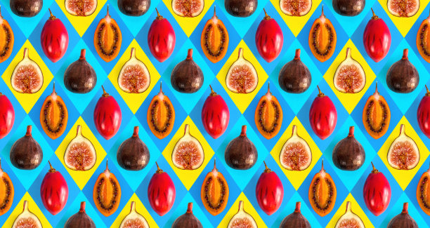 无花果和柽柳的果实图案。图片下载
