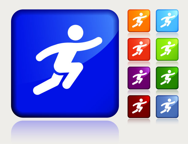 男子跳跃在喜悦图标图片下载