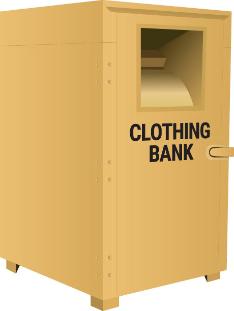 慈善服装银行孤立图片下载