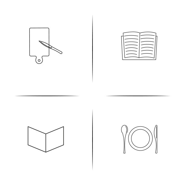 生活方式简单线性图标集。简单的轮廓图标图片下载