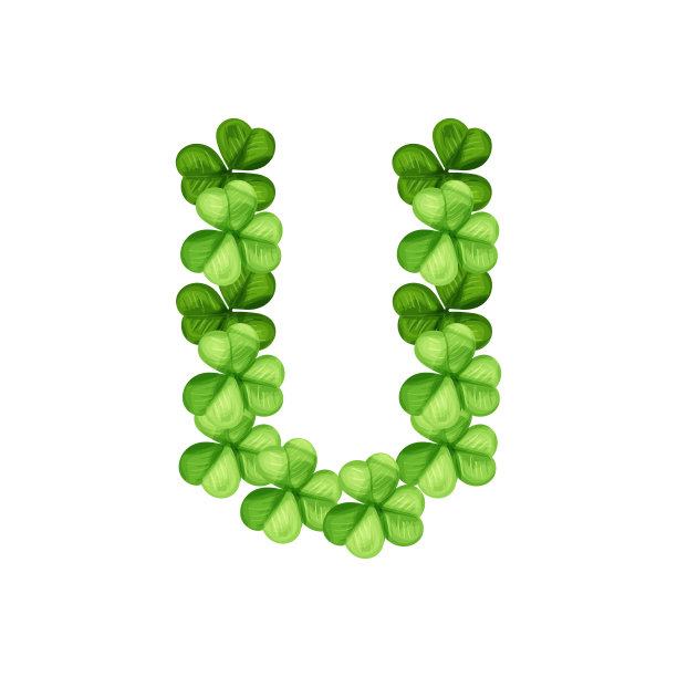字母U三叶草装饰图片下载