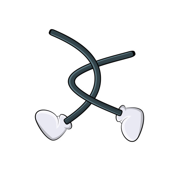 纠结的卡通腿孤立在白色的背景图片下载