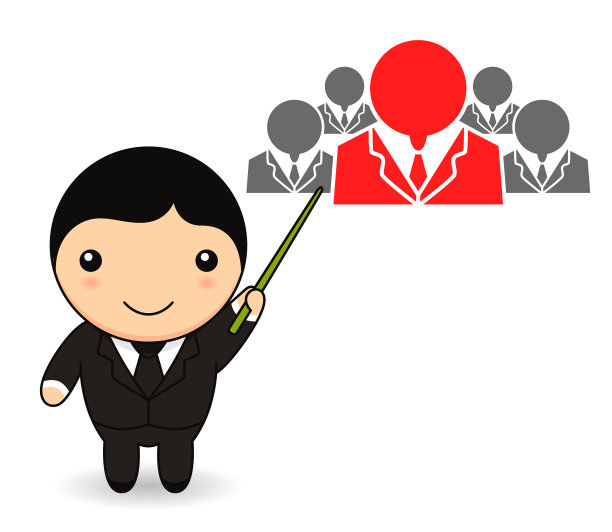 卡通商人与人力资源图片下载