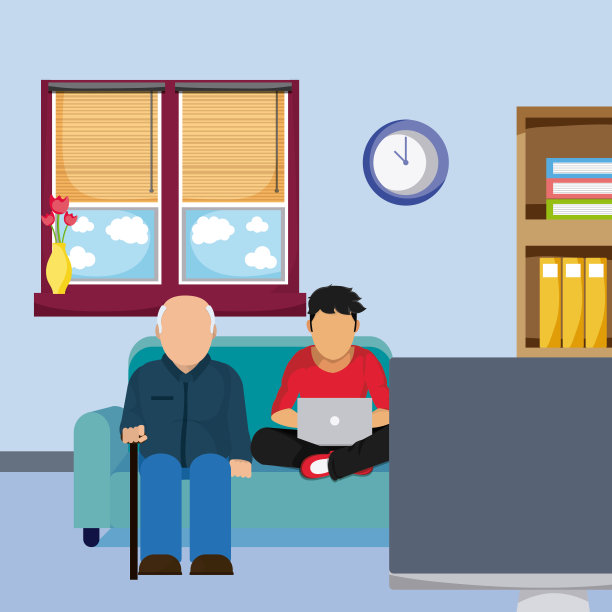 家里有笔记本电脑的年轻人图片下载