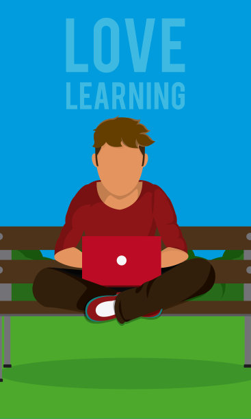 在公园里学习的年轻人图片下载