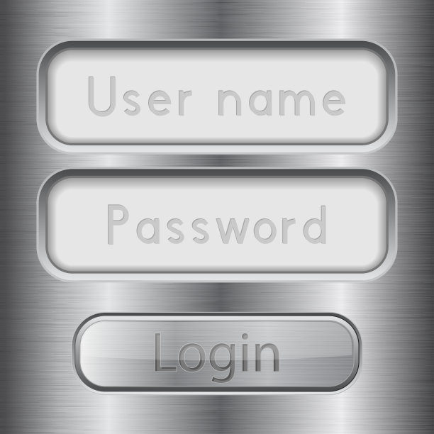 用户名和密码窗口。界面元素图片下载