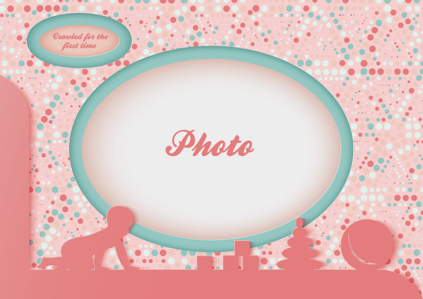 新生儿相册的模板。第一次成就了宝宝图片下载