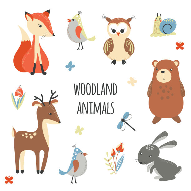 收集可爱的卡通动物图片下载