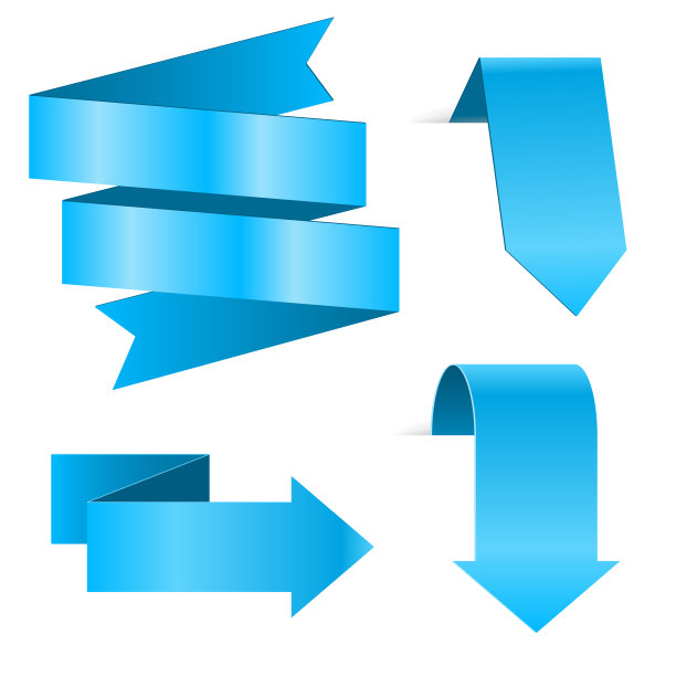 蓝色标志-带滚动和箭头图片下载