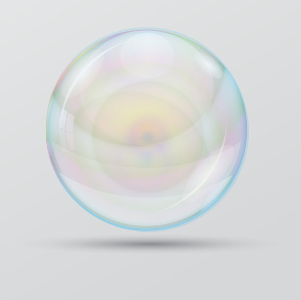 气泡在白色的背景。单个对象。向量滴。Soapbubble图片下载