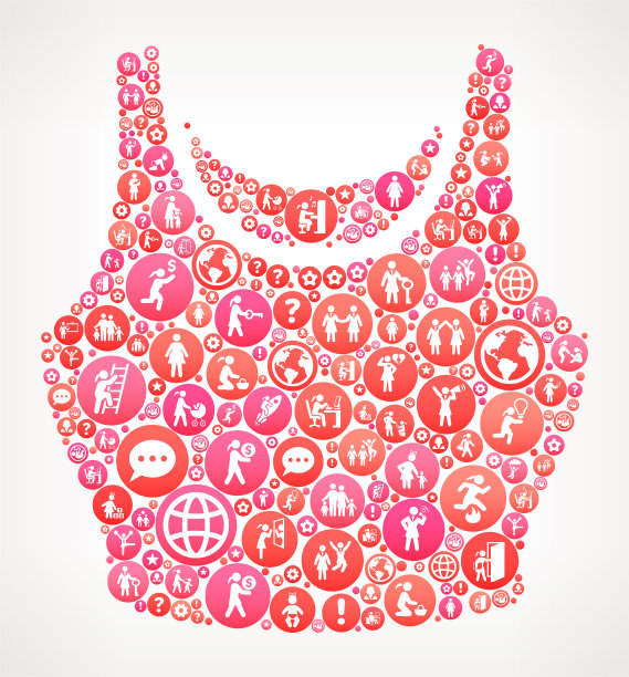 坦克顶级女性女孩权力图标矢量背景图片下载