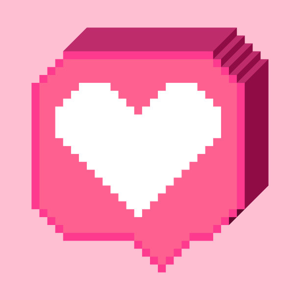 像素拇指icon_pink图片下载