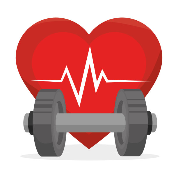 运动健身健康生活设计孤立图片下载