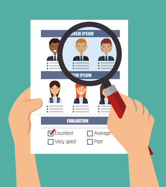 搜索人力资源招聘设计孤立图片下载