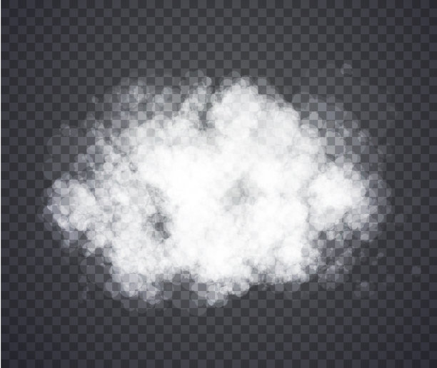 雾和烟。插图孤立在透明背景上。图片下载