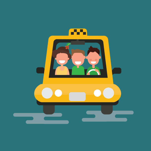 出租车和出租车司机与乘客图片下载