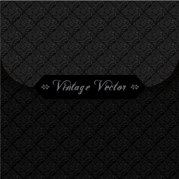 复古背景，古董贺卡，邀请与花边和花卉装饰。老纸图片下载