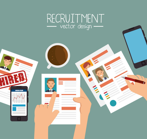 课程招聘员工孤立素材图片