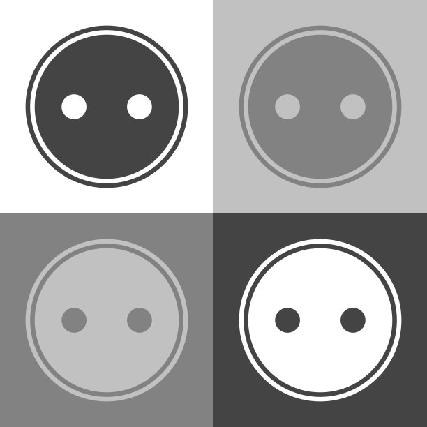 按钮的矢量图像。向量在白-灰-黑颜色图片下载