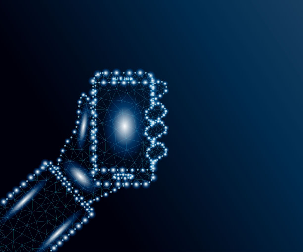 手持智能手机多边形，蓝星3图片下载