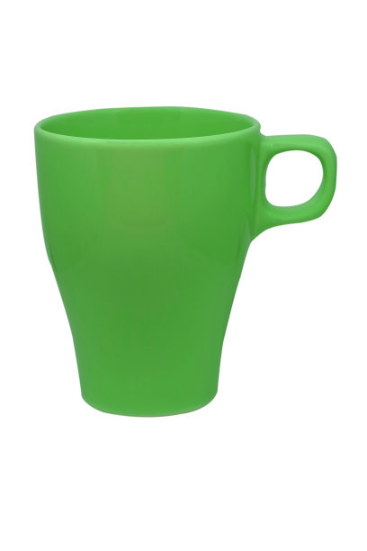 绿色的杯子孤立在白色的背景上。图片下载
