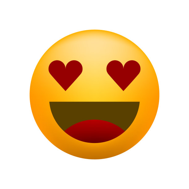 可爱的爱的表情在白色的背景。孤立的矢量图图片下载