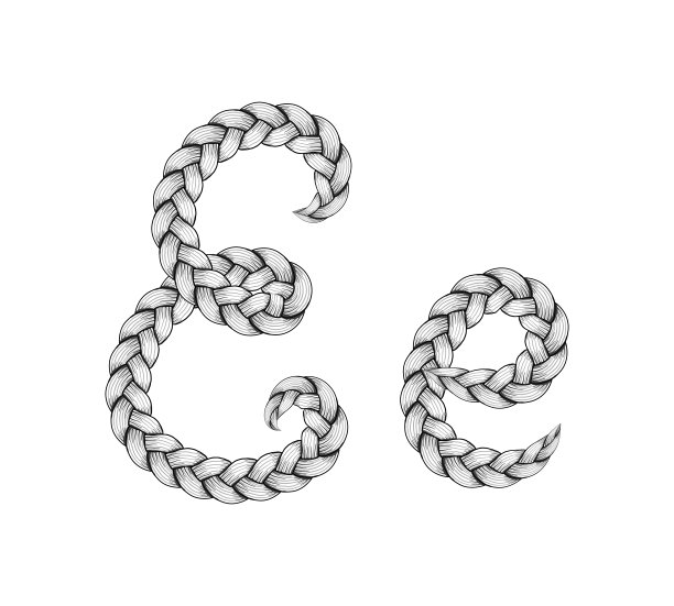 辫子的头发字体图片下载